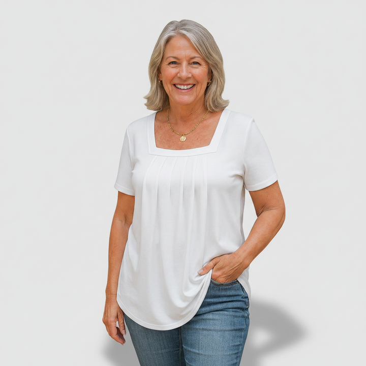 Béatrice - Pleated Comfort Top