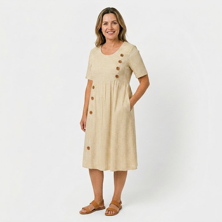 Océane - Striped Midi Dress