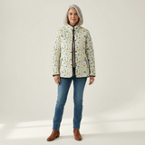 Ella - Light Quilted Jacket with Delicate Floral Print