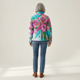Amelia - Quilted Jacket with Abstract Floral Print