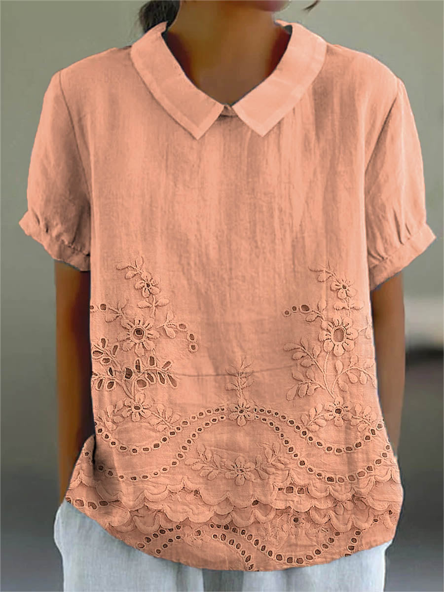 Lily - Embroidered Floral Blouse
