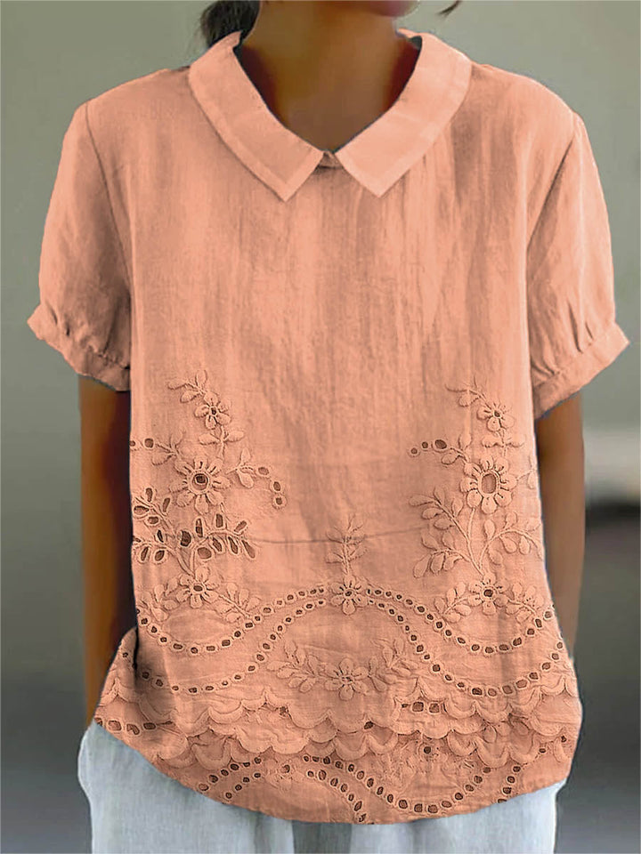 Lily - Embroidered Floral Blouse