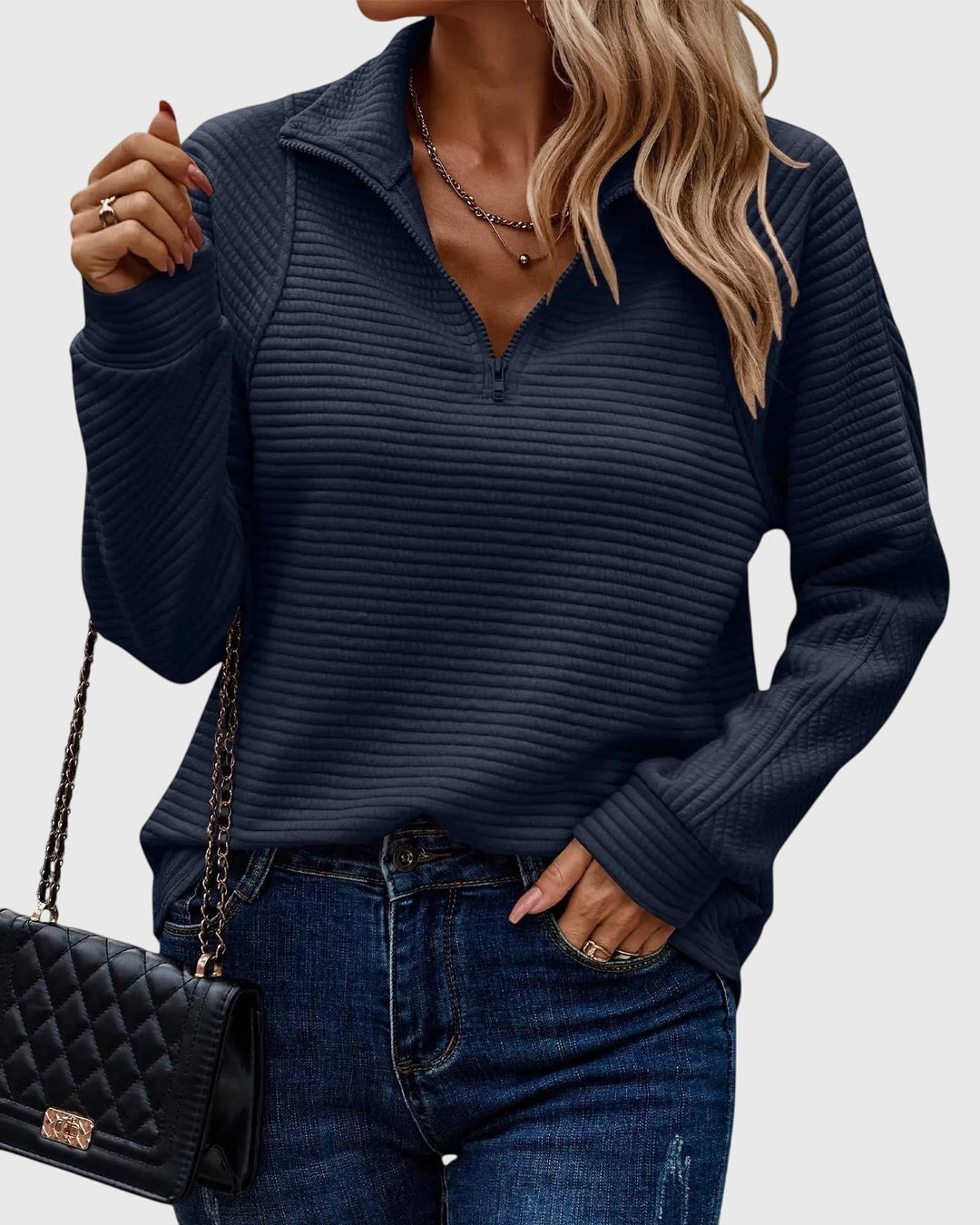 Abigail - Elegant Sweater with Zipper