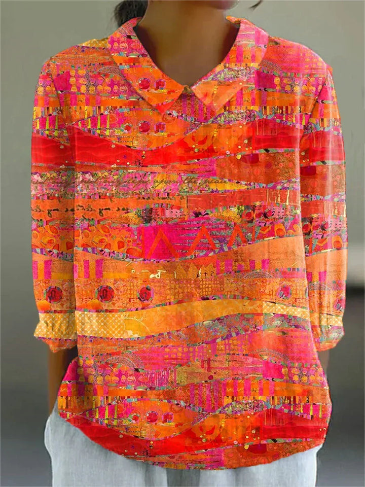 Alena - Vibrant Mosaic Blouse