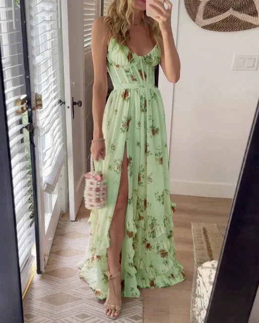 Sonia - Floral Pattern Midi Dress
