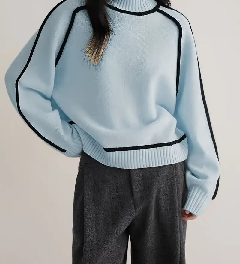 Carine | Elegant sweater with a high collar