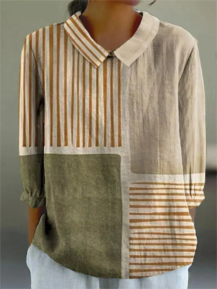 Keilani - Stripe Patchwork Blouse