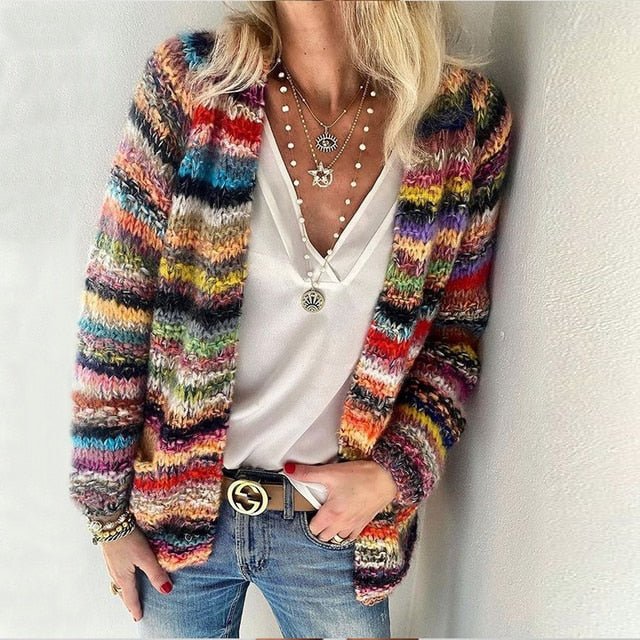 Catherine - Cozy Multicolour Cardigan