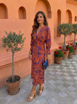 Sofie - Midi Dress with Elegant Print
