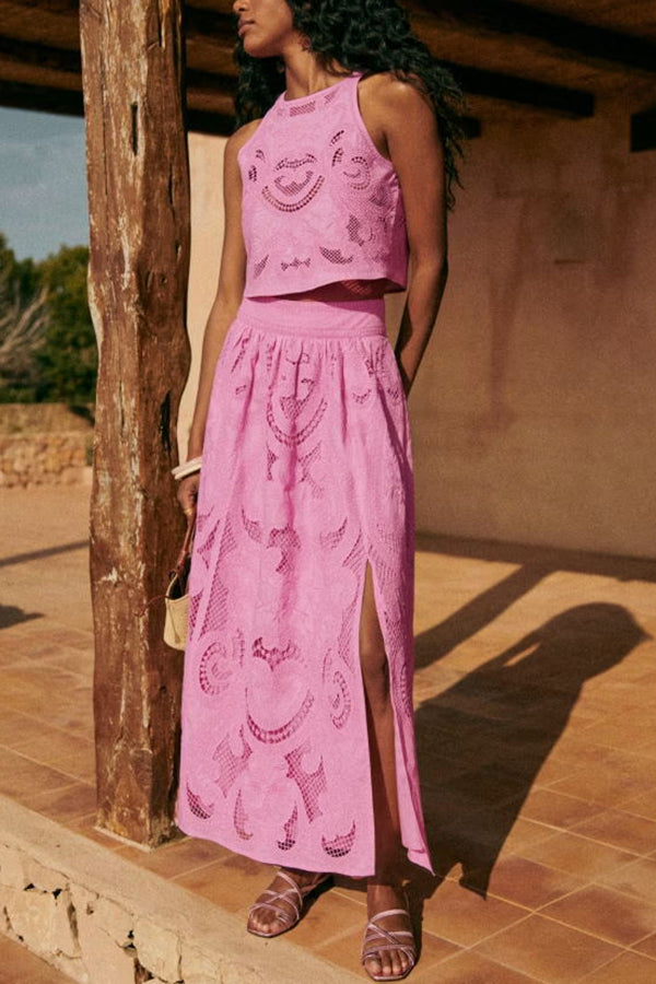 Moira - Pink Lace Set