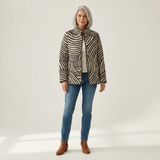 Sophie - Quilted Jacket with Zebra Stripes