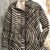 Sophie - Quilted Jacket with Zebra Stripes