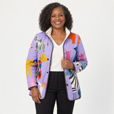 Sarah - Playful Dog-Print Quilted Jacket
