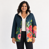 Olivia - Painted Floral Quilted Jacket
