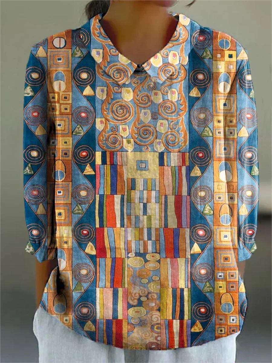 Audrey - Artistic Mosaic Blouse