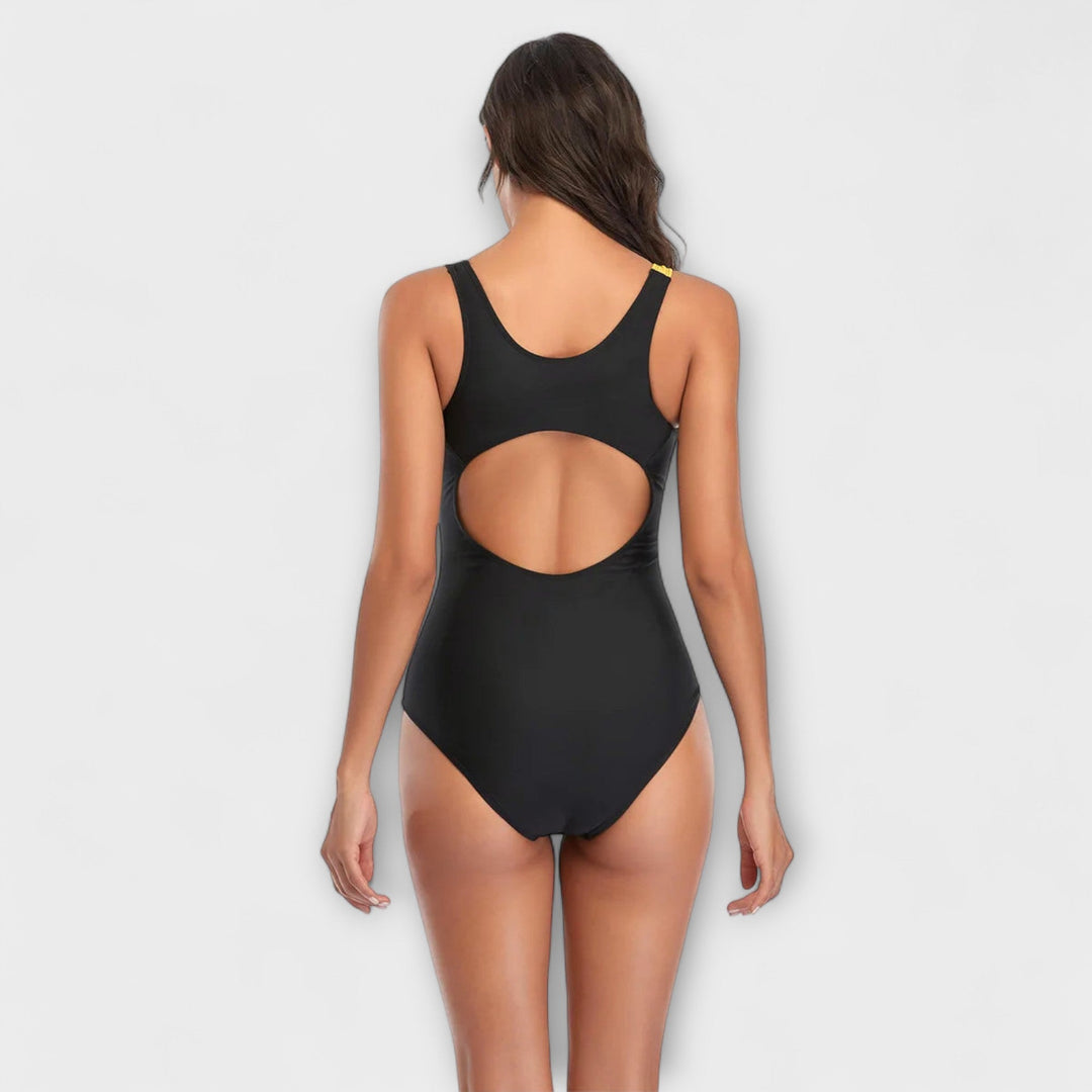 Sloane - Sporty One-Piece Swimsuit with Back Cut-Out