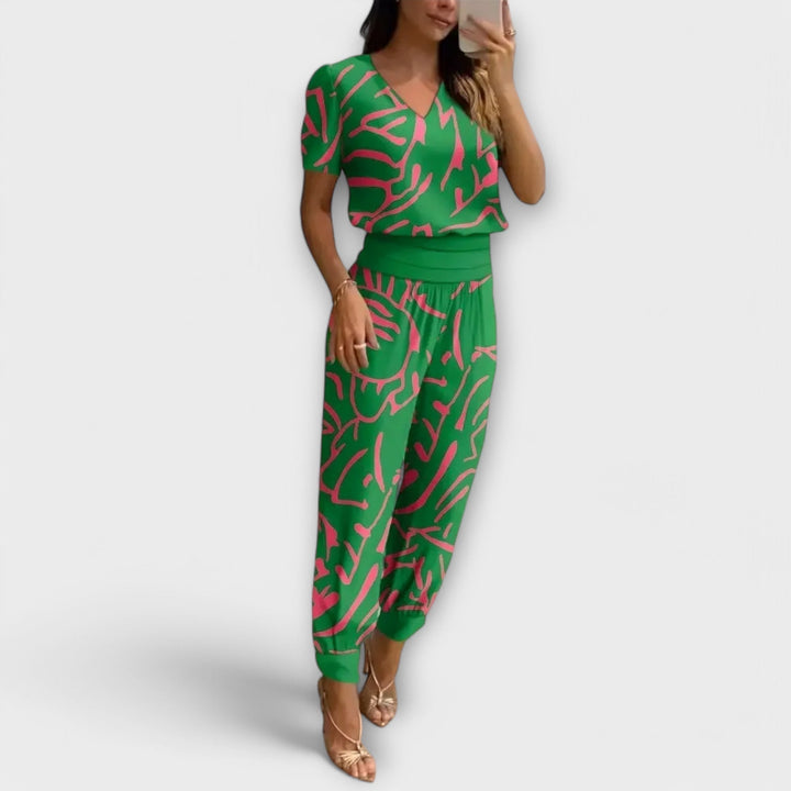 Linda - Elegant set of top and pants
