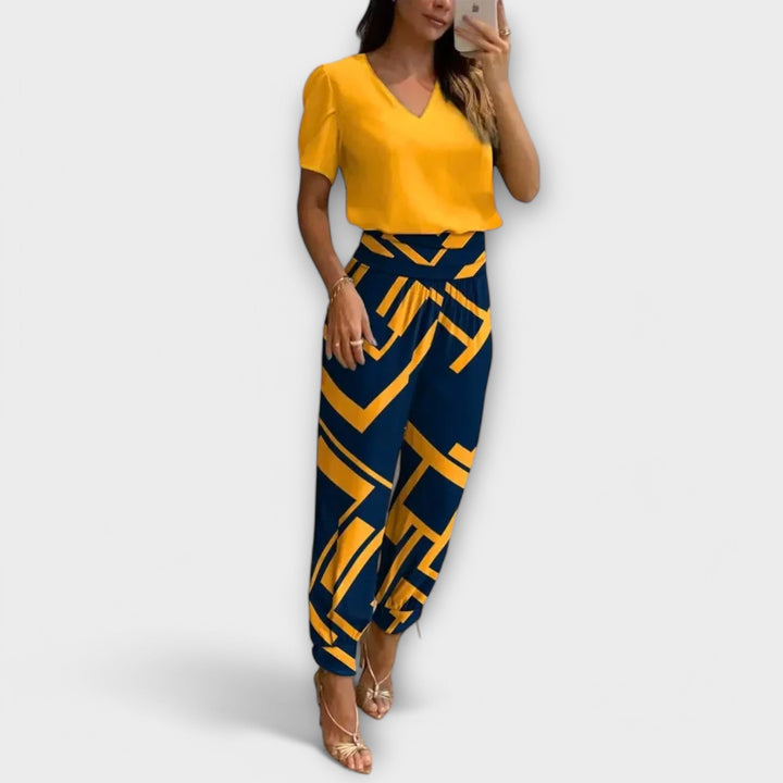 Linda - Elegant set of top and pants