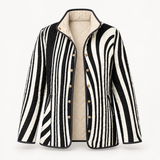 Isabelle - Casual Quilted Jacket with Abstract Geometric Design