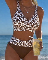 Sydney - Two-Piece Bikini with Cut-Out Bra and Diamond Pattern