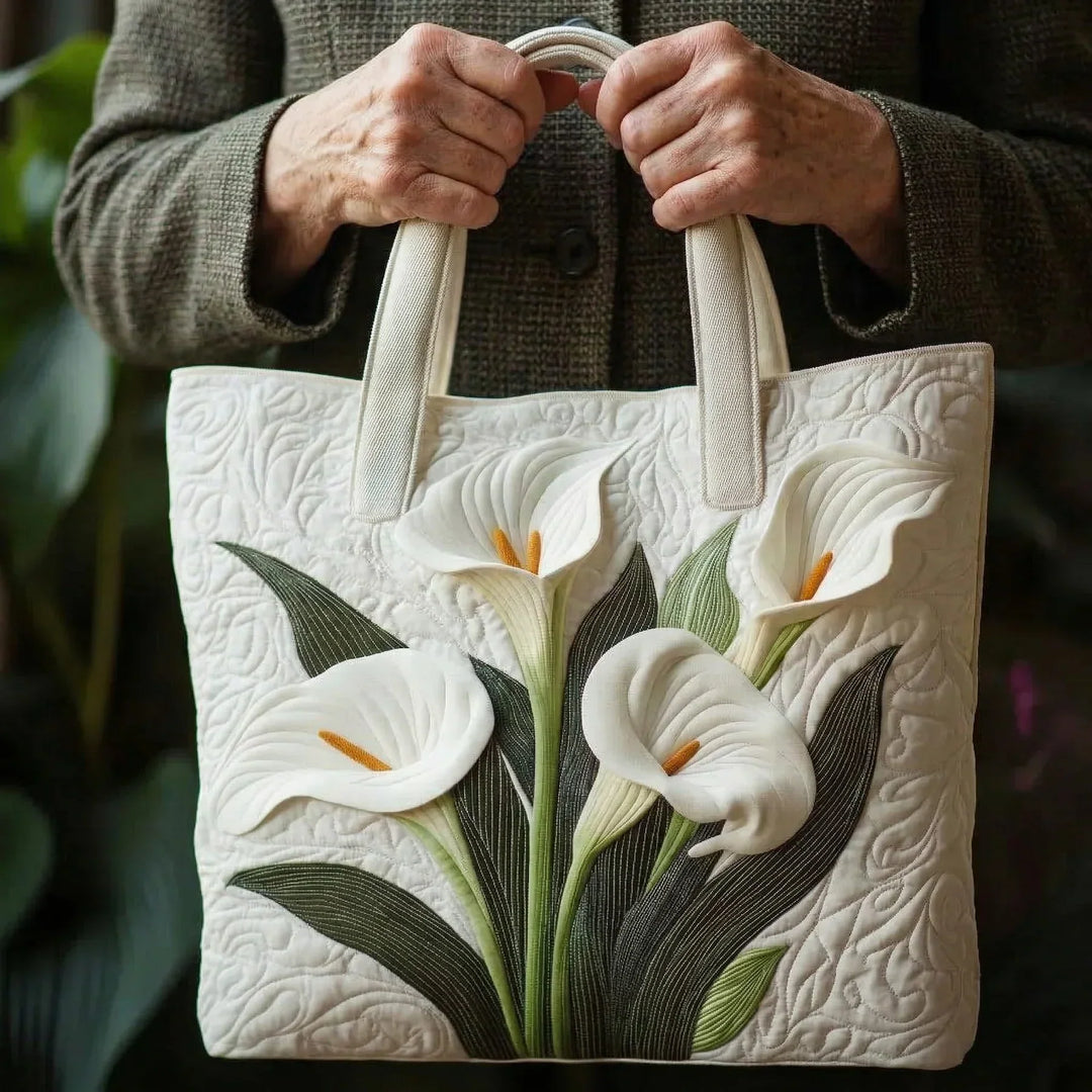 Handmade Bag - White Calla Lilies