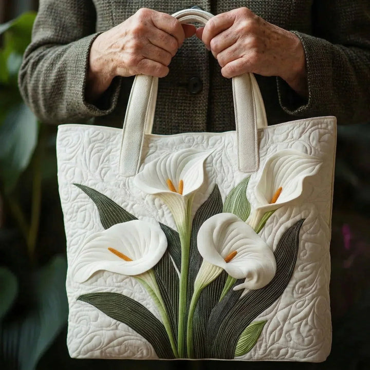 Handmade Bag - White Calla Lilies