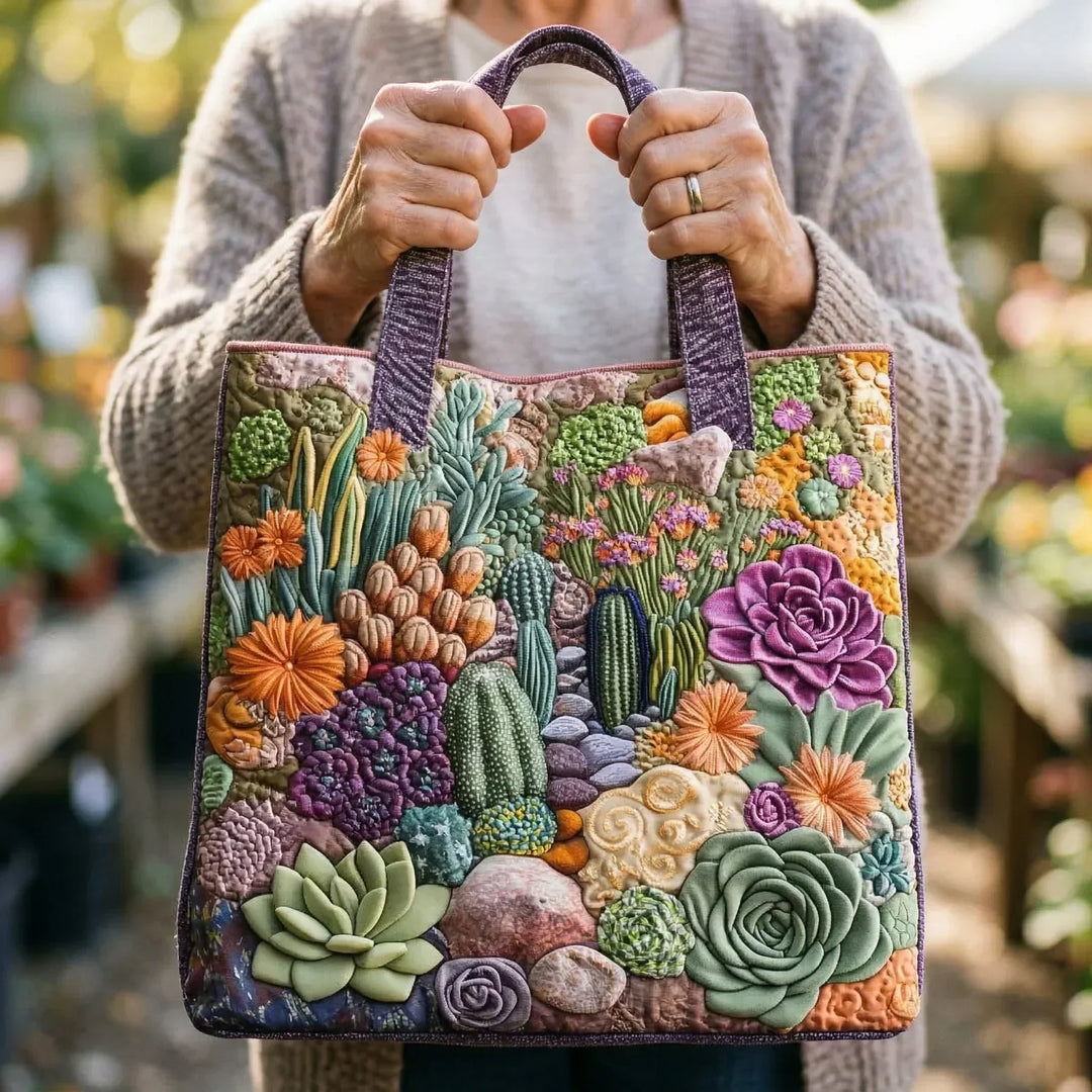 Handmade Bag - Succulent Garden