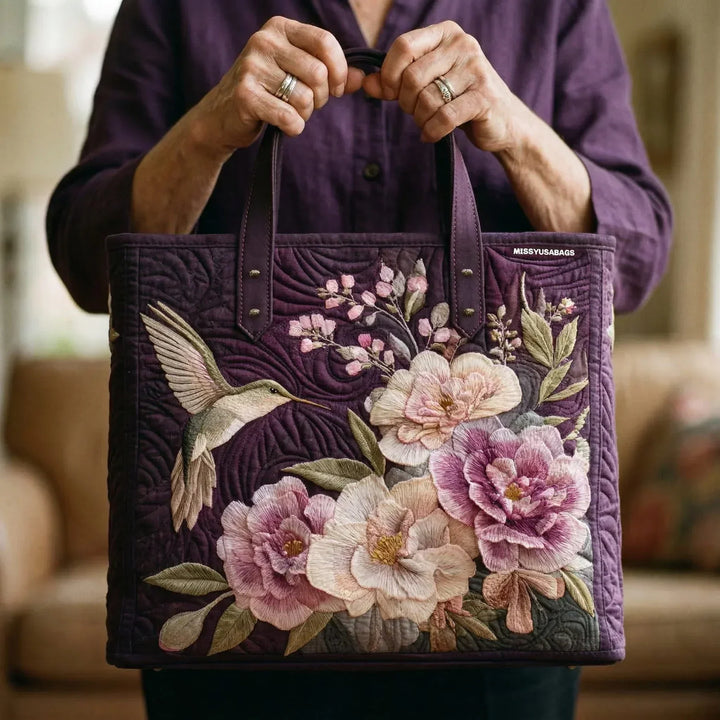 Handmade Bag - Hummingbirds and Orchids