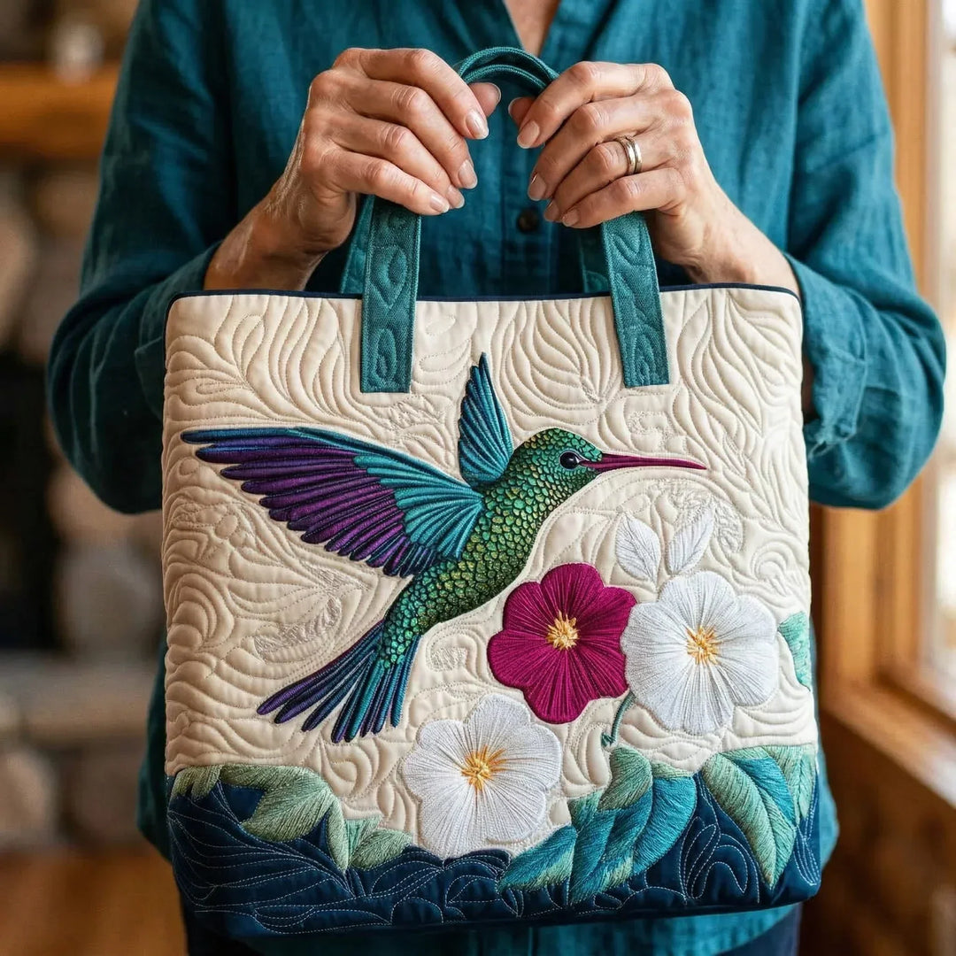 Handmade Bag - Hummingbird & Flower