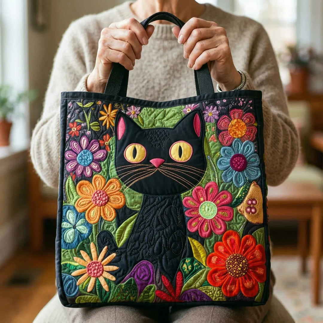 Handmade Bag - Enchanted Black Cat