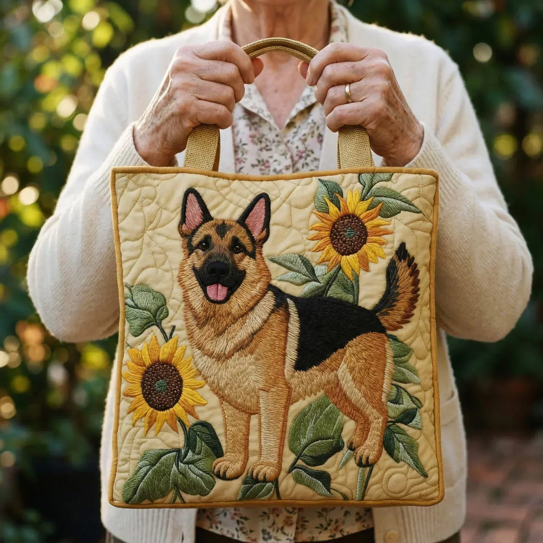 Handmade Bag - Floral German Shepherd