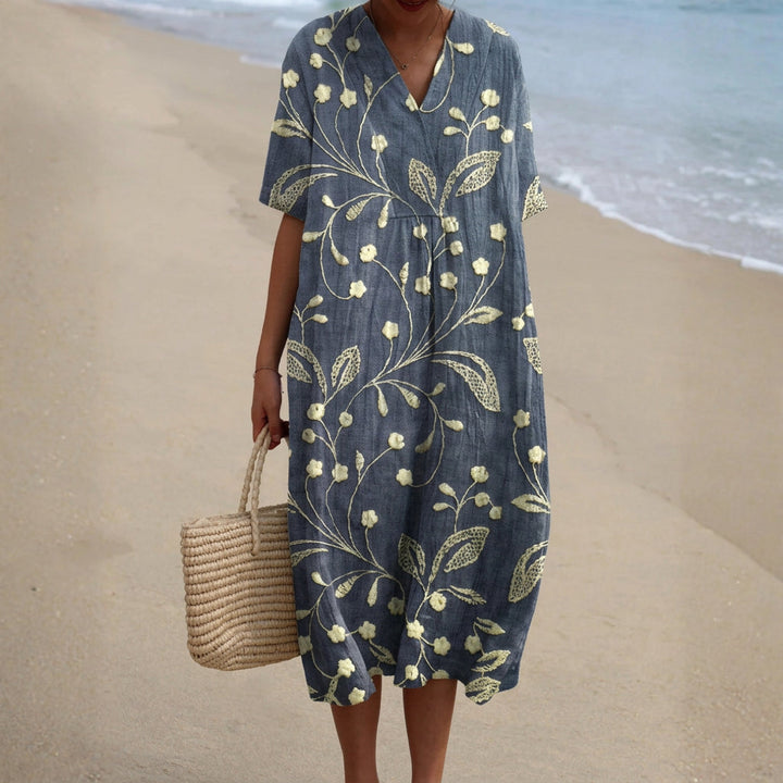 Eliana - Floral Embroidery Dress