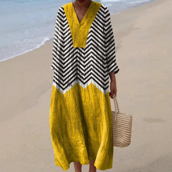 Xana - Zigzag Dress with Contrast