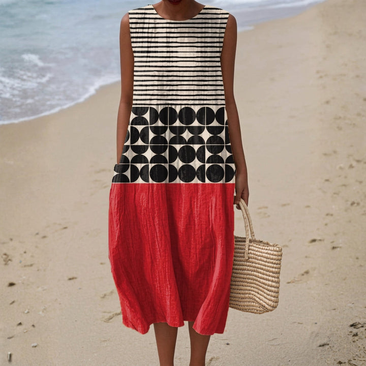 Sarah - Geometric Dress at Sunset