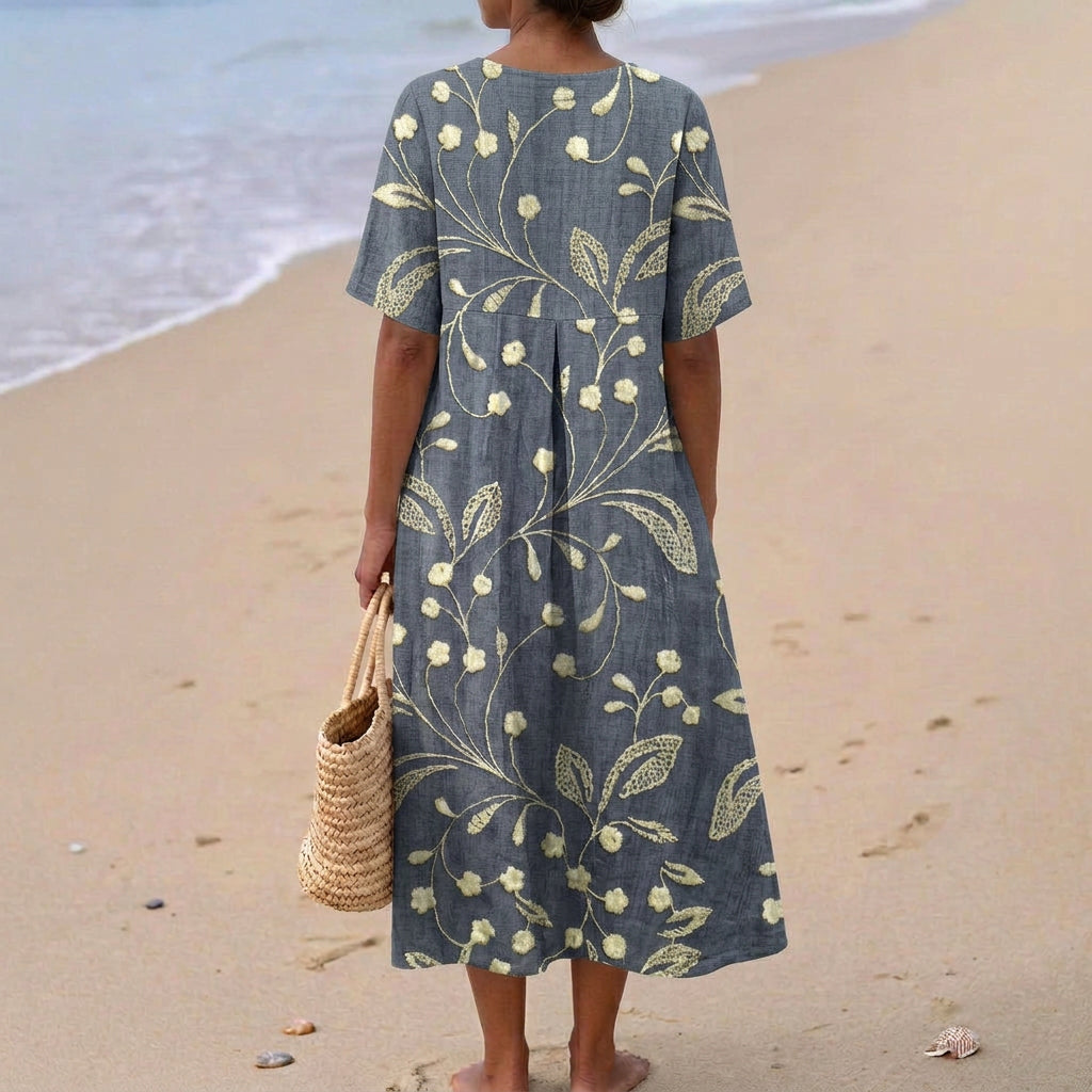 Eliana - Floral Embroidery Dress