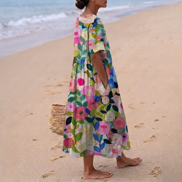 Paula - Watercolour Floral Dress