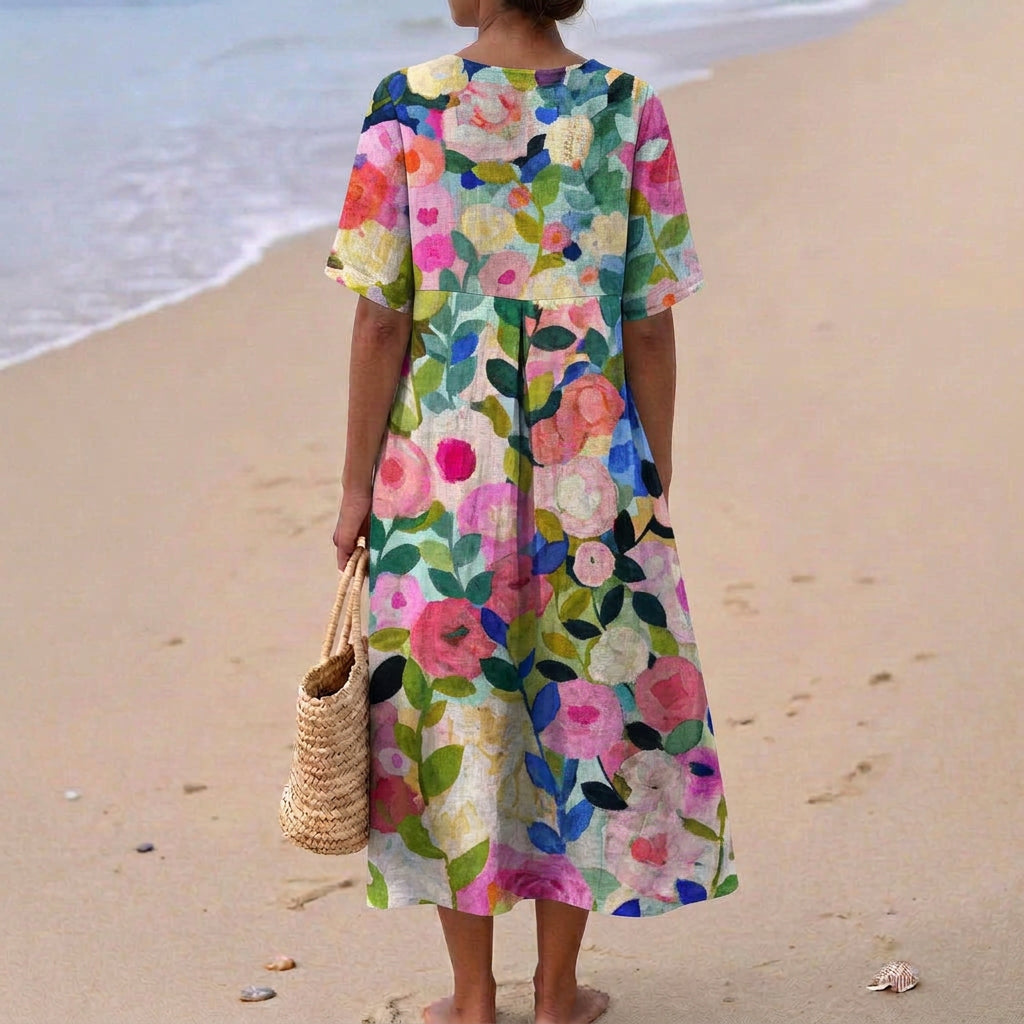 Paula - Watercolour Floral Dress