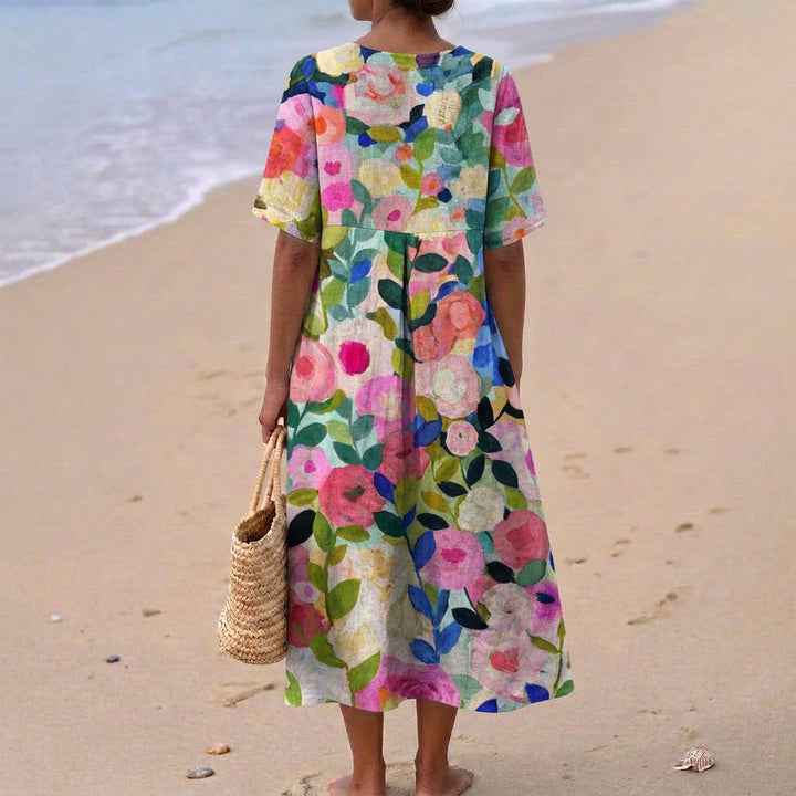 Paula - Watercolour Floral Dress