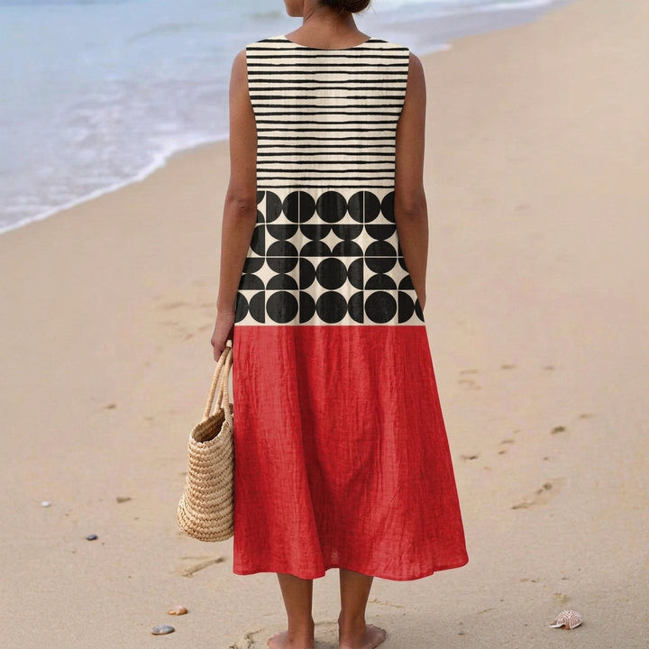 Sarah - Geometric Dress at Sunset