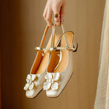Chloe | Vintage Block-Heel Pumps