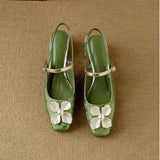 Chloe | Vintage Block-Heel Pumps