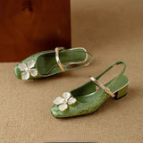 Chloe | Vintage Block-Heel Pumps