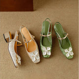 Chloe | Vintage Block-Heel Pumps