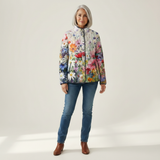 Lucy - Quilted Jacket with Colourful Wildflowers
