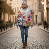 Lucy - Quilted Jacket with Colourful Wildflowers