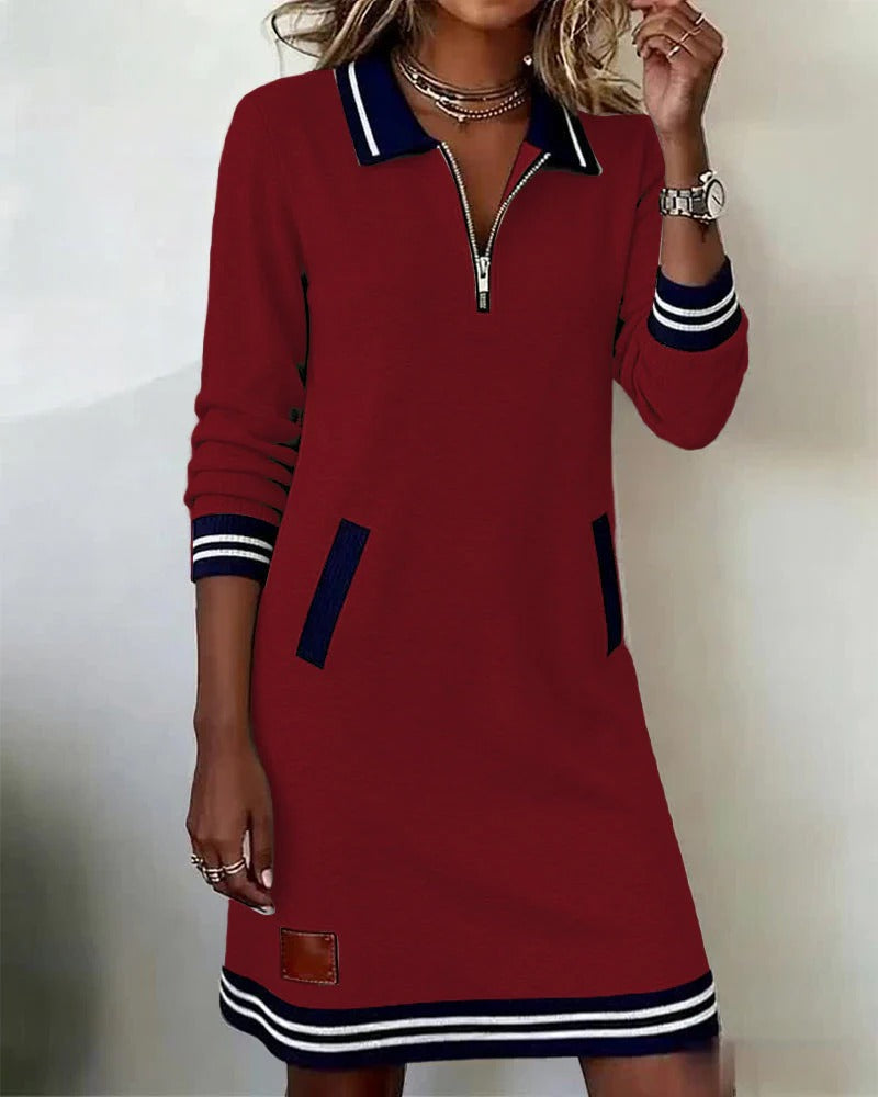 Susan - Chic Long Sleeve Cotton Dress