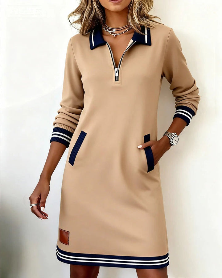Susan - Chic Long Sleeve Cotton Dress