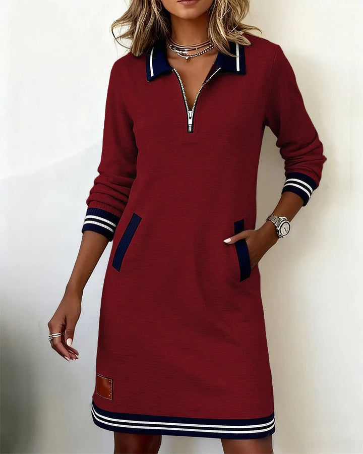 Susan - Chic Long Sleeve Cotton Dress