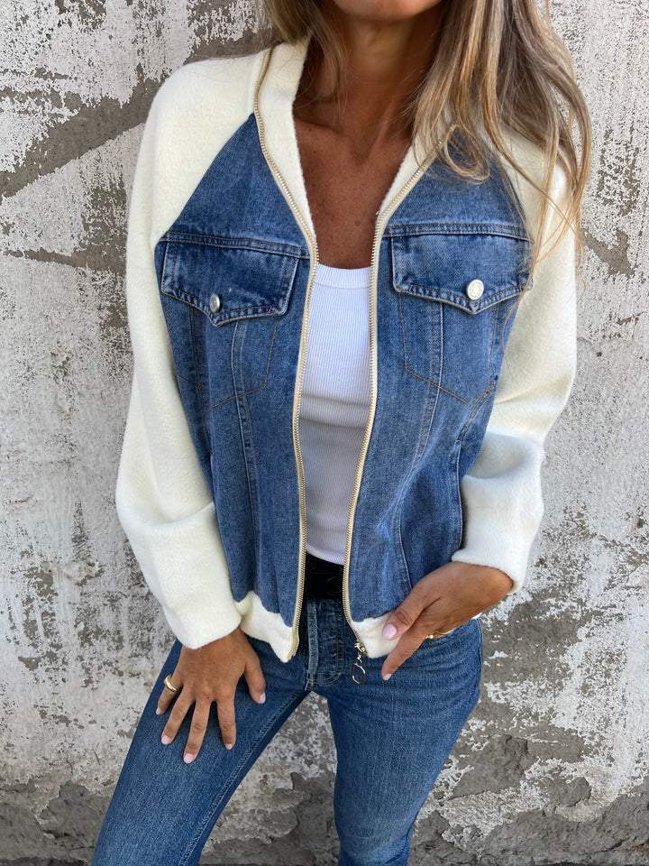 Zoe - Denim Hooded Jacket