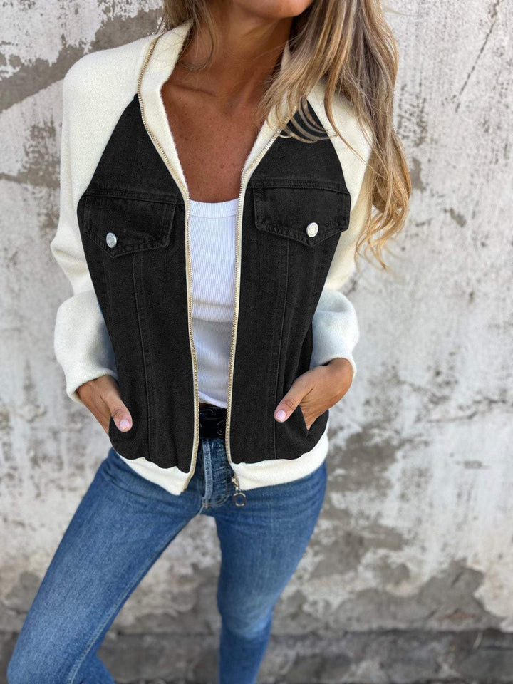 Zoe - Denim Hooded Jacket